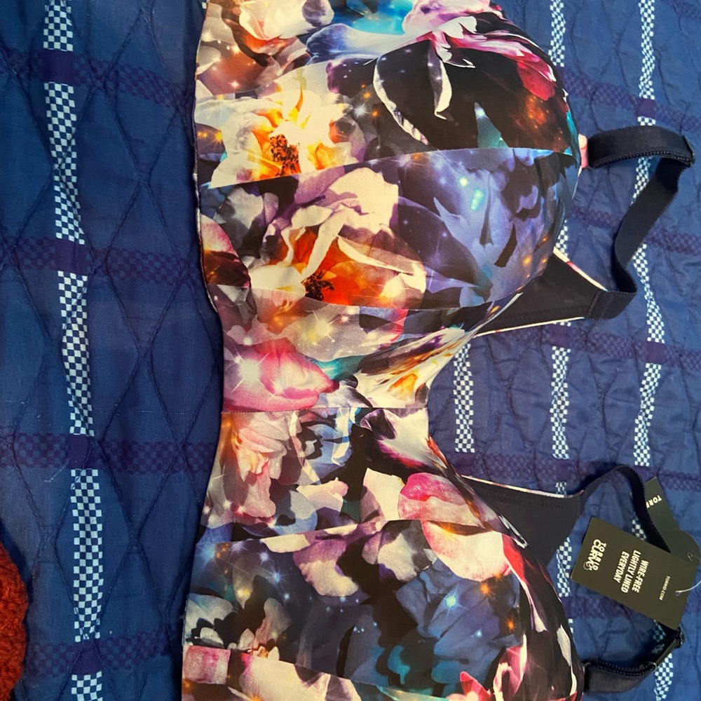 Colorful Abstract Print Bra